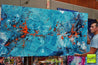 Candy Oranges 190cm x 100cm Blue Orange Textured Abstract Painting (SOLD)-Abstract-Franko-[franko_artist]-[Art]-[interior_design]-Franklin Art Studio