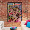 Candy Princess 140cm x 100cm Beauty Queen Textured Urban Pop Art Painting-Urban Pop Art-Franko-[Franko]-[huge_art]-[Australia]-Franklin Art Studio