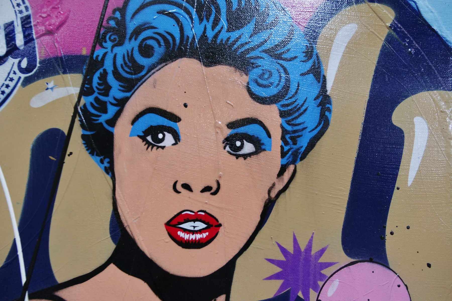 Candy's New Love 240cm x 120cm Candy Barr Textured Urban Pop Art Painting (SOLD)