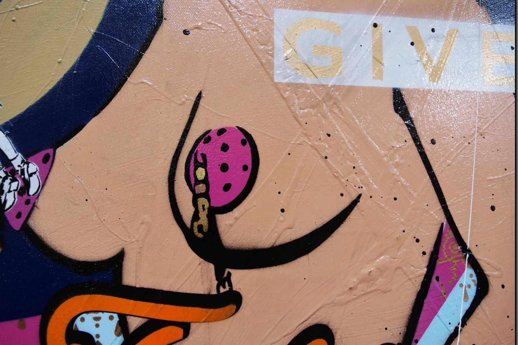 Candy's New Love 240cm x 120cm Candy Barr Textured Urban Pop Art Painting (SOLD)