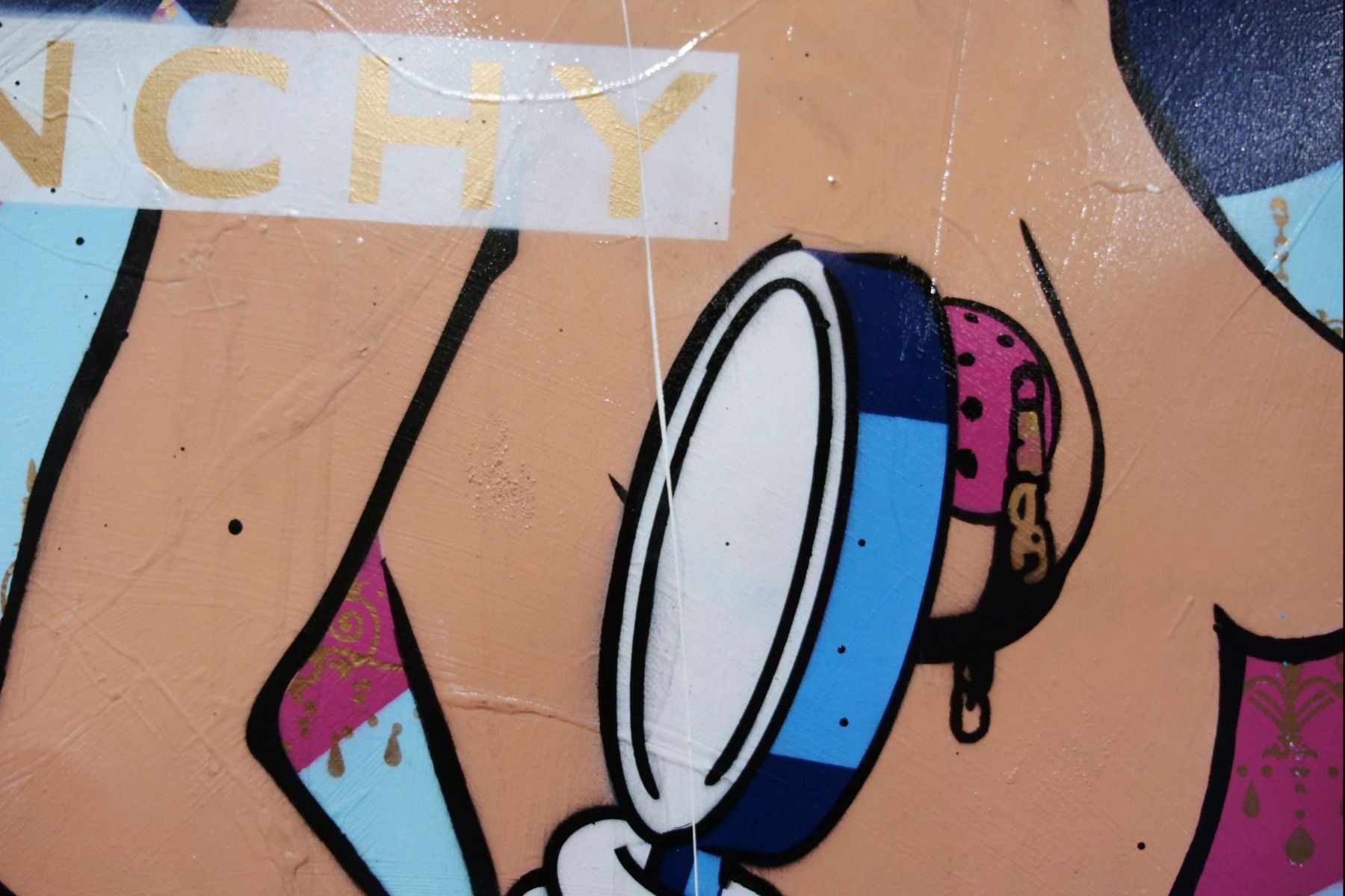 Candy's New Love 240cm x 120cm Candy Barr Textured Urban Pop Art Painting-Urban Pop Art-[Franko]-[Artist]-[Australia]-[Painting]-Franklin Art Studio