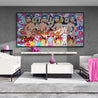 Candy's New Love 240cm x 120cm Candy Barr Textured Urban Pop Art Painting (SOLD)-Urban Pop Art-Franko-[huge]-[Australian]-[best Selling]-Franklin Art Studio