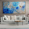 Casbah Rush 190cm x 100cm Blue Cream Textured Abstract Painting (SOLD)-Abstract-[Franko Artist]-[Gold Coast]-[Brisbane]-[Huge]-Franklin Art Studio
