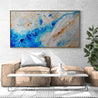Casbah Rush 190cm x 100cm Blue Cream Textured Abstract Painting (SOLD)-Abstract-Franko-[Franko]-[huge_art]-[Australia]-Franklin Art Studio