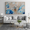 Casbah Sass 160cm x 100cm Cream Blue Textured Abstract Painting-Abstract-Franko-[Franko]-[huge_art]-[Australia]-Franklin Art Studio