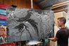 Cashmere 160cm x 100cm Black Grey Textured Abstract Painting (SOLD)-Abstract-[Franko Artist]-[Gold Coast]-[Brisbane]-[Huge]-Franklin Art Studio