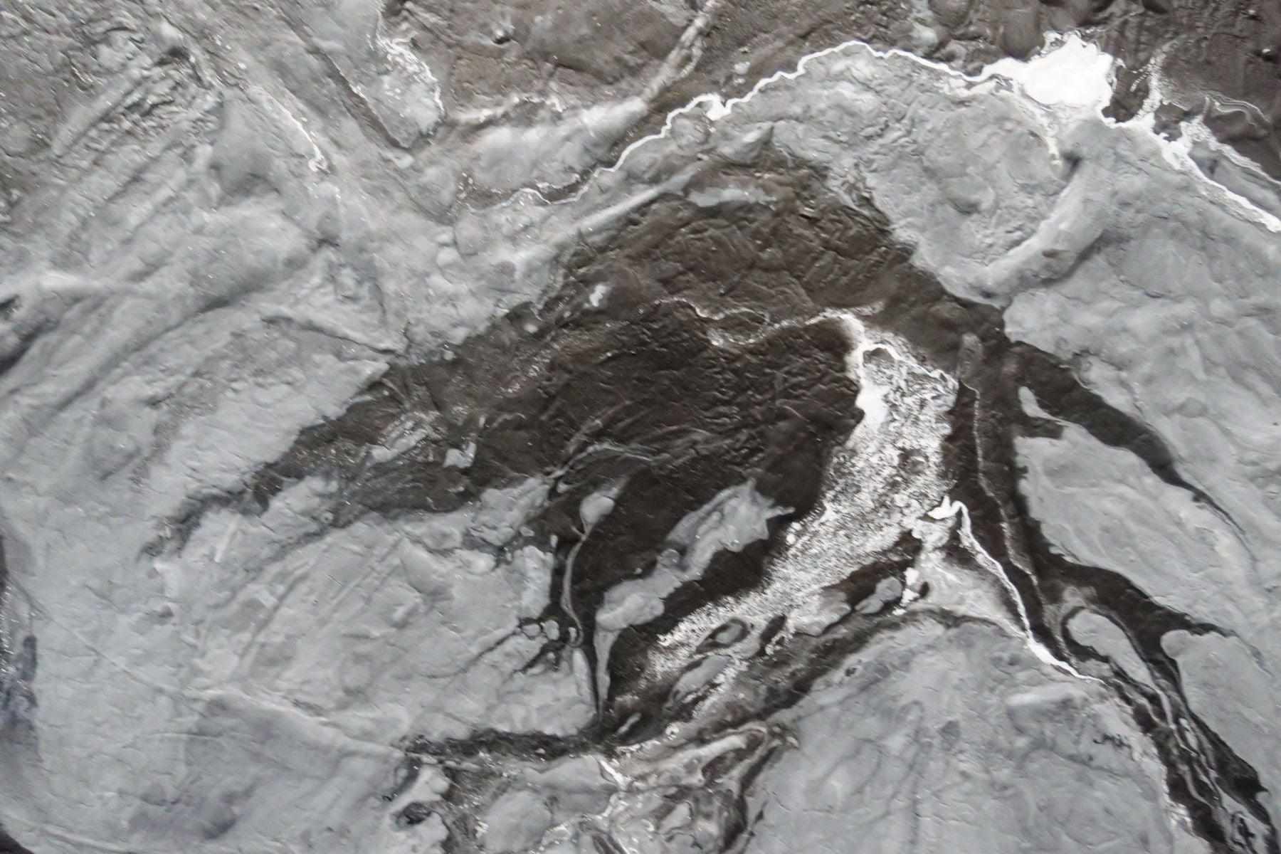 Cashmere 160cm x 100cm Black Grey Textured Abstract Painting (SOLD)