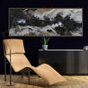 Distant Blaq 160cm x 60cm Black Rust Textured Abstract Painting (SOLD)-Abstract-[Franko Artist]-[Cheryl]-[Wendy]-[Gabriela]-Franklin Art Studio