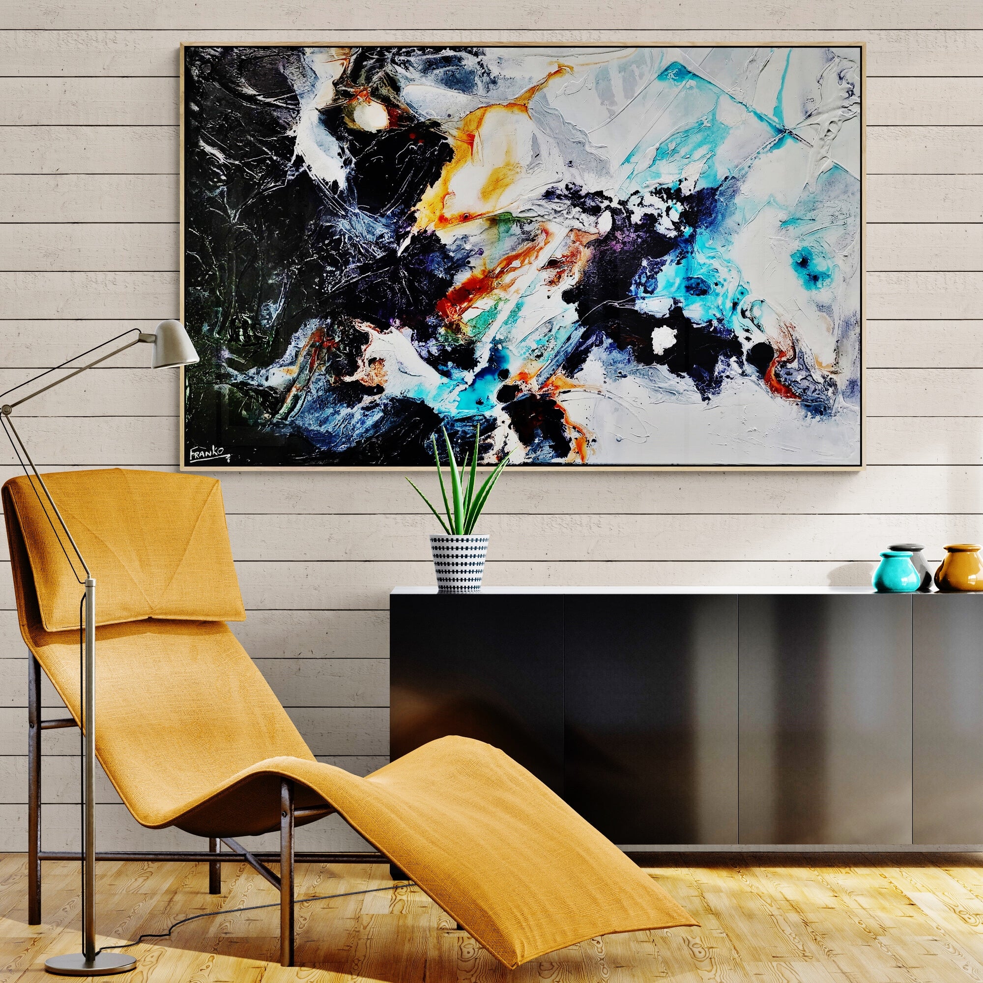 Rust Frenzy  160cm x 100cm Black Oxide Rust Textured Abstract Painting (SOLD)
