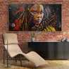 Warrioress 190cm x 100cm Brave and Beautiful Abstract Framed Textured Painting (SOLD)-people-[Franko Artist]-[The Block]-[Dream Homes]-[ideas]-Franklin Art Studio