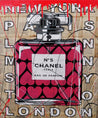 Chanel Strawberry Cupcake 120cm x 100cm Chanel Perfume Bottle Vintage Book Page Urban Pop art Painting (SOLD)-Abstract-Franko-[Franko]-[Australia_Art]-[Art_Lovers_Australia]-Franklin Art Studio