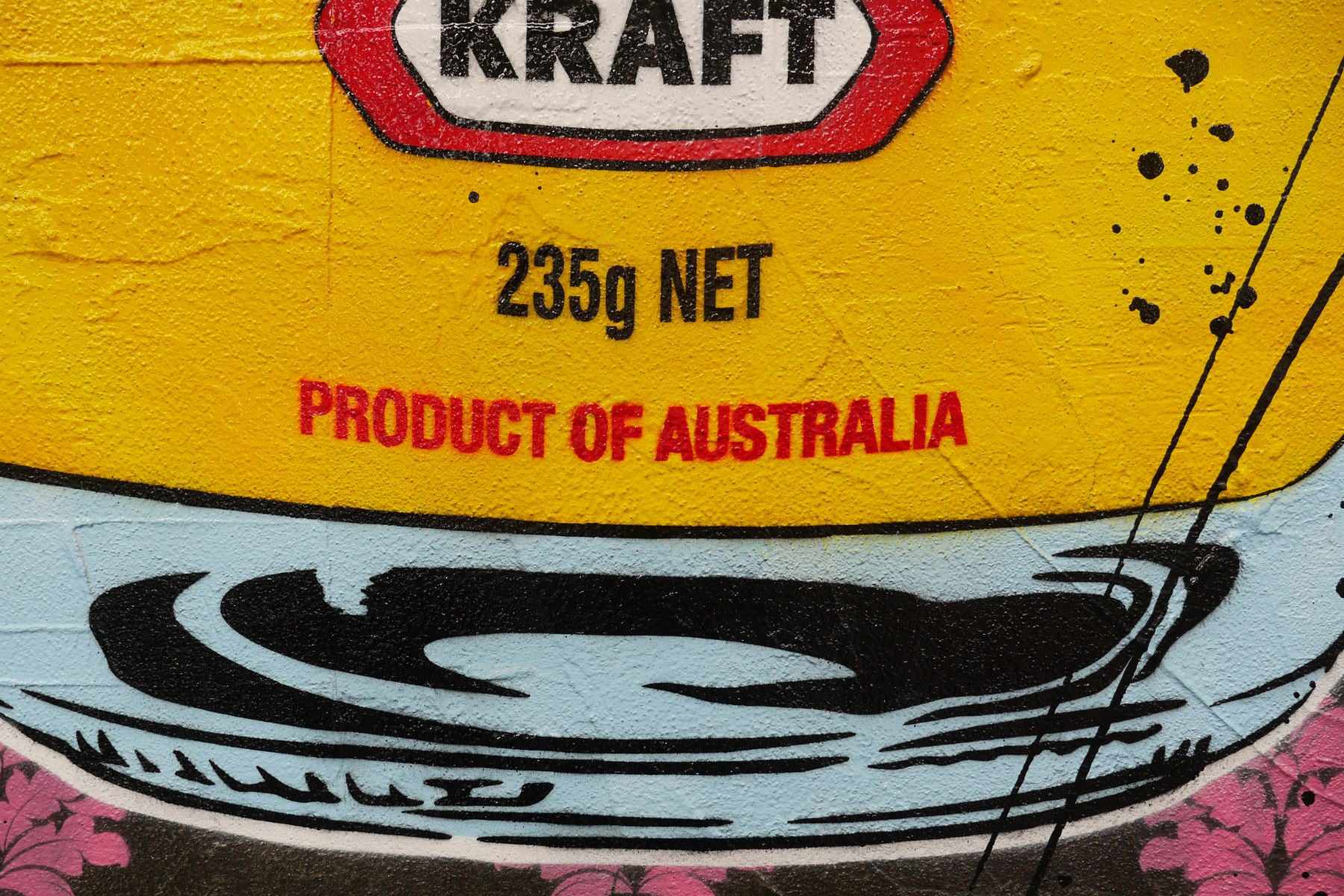 Charcoal Vegemite 75cm x 100cm Vegemite Textured Urban Pop Art Painting (SOLD)