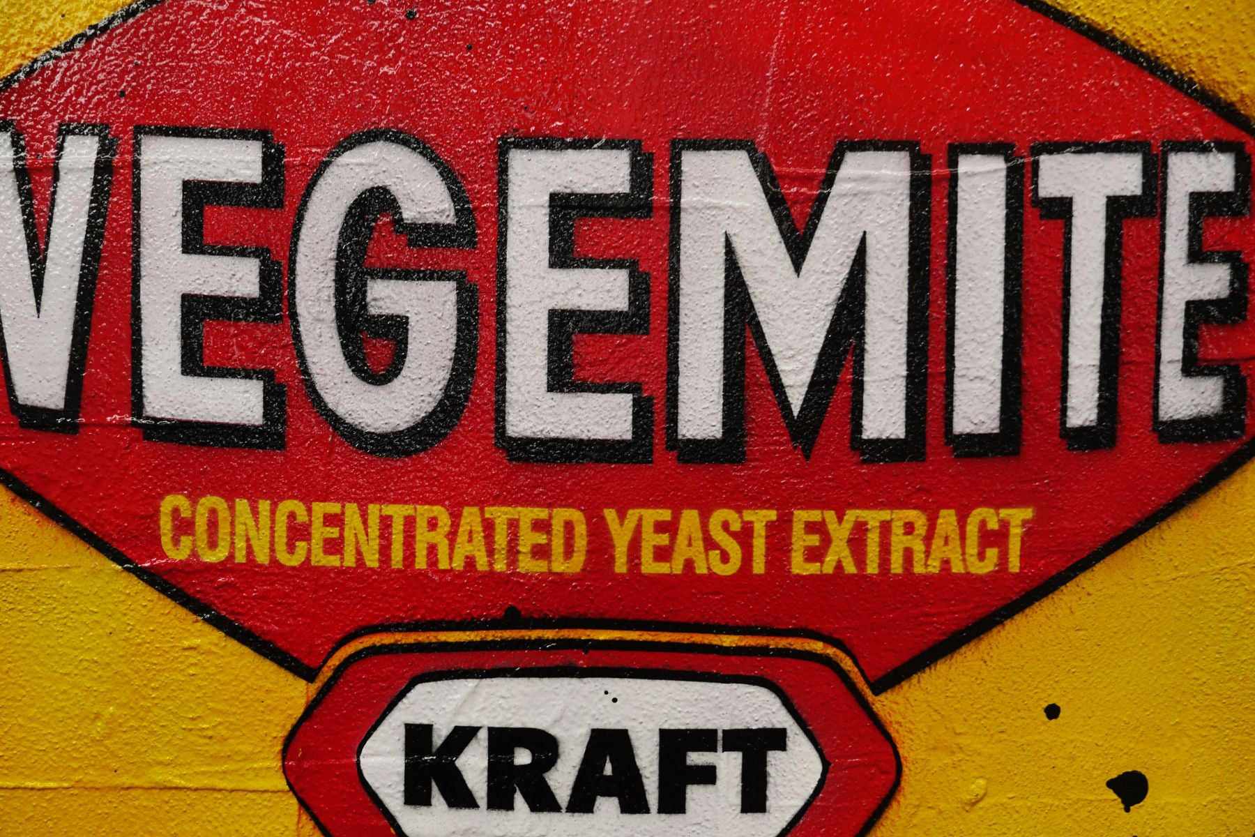 Charcoal Vegemite 75cm x 100cm Vegemite Textured Urban Pop Art Painting (SOLD)
