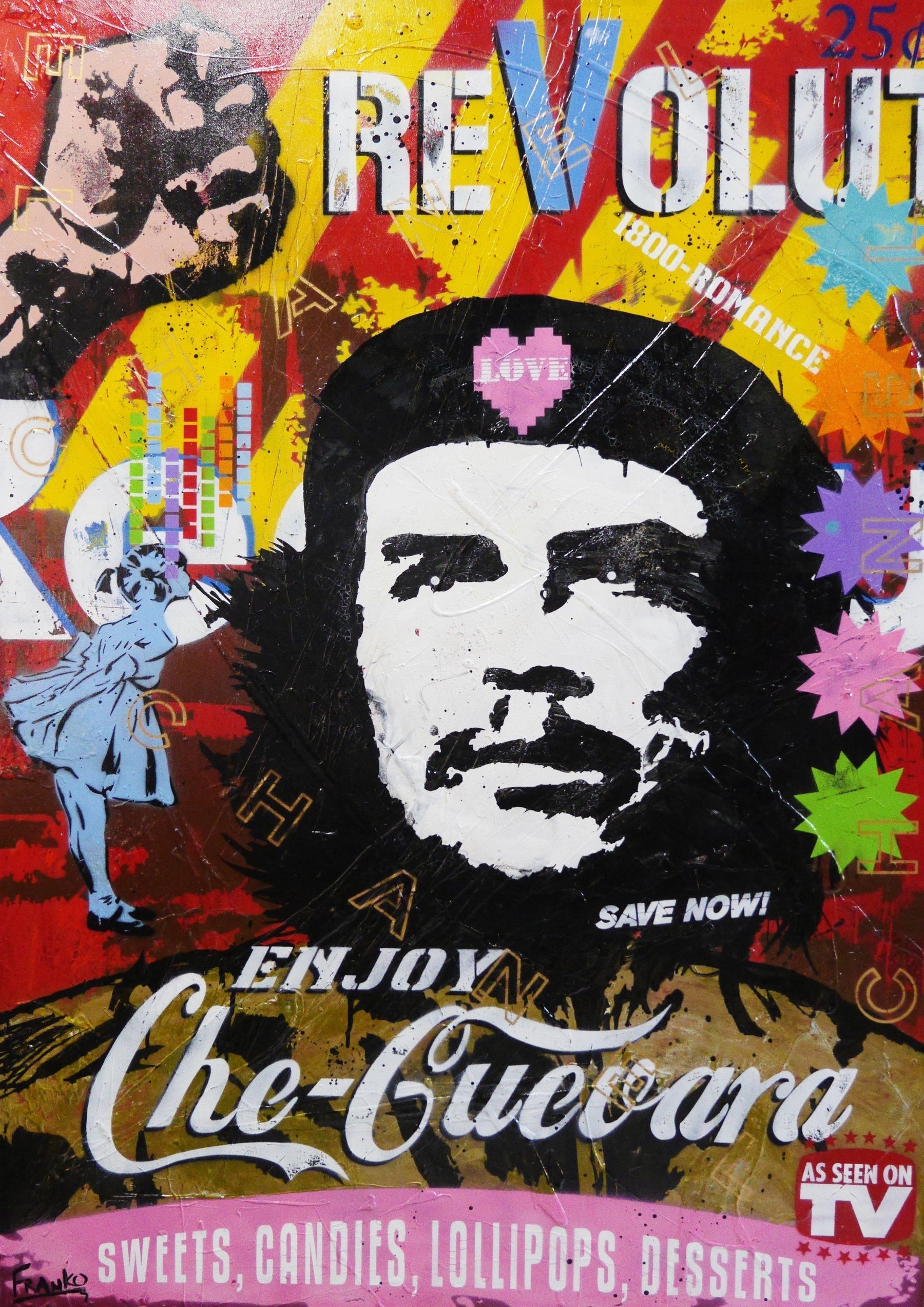 Che Revolutions 140cm x 100cm Che Guevara Pop Art Painting (SOLD)-urban pop-Franko-[Franko]-[Australia_Art]-[Art_Lovers_Australia]-Franklin Art Studio