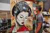 Cherry Kanji 140cm x 100cm Geisha Abstract Realism Book Club Painting-book club-[Franko]-[Australian]-[Popular]-[Best Selling]-Franklin Art Studio