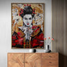 Cherry Ocho 140cm x 100cm Geisha Abstract Realism Book Club Painting-book club-Franko-[Franko]-[huge_art]-[Australia]-Franklin Art Studio