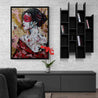 Cherry Yua 140cm x 100cm Geisha Abstract Realism Book Club Painting (SOLD)-book club-Franko-[Franko]-[huge_art]-[Australia]-Franklin Art Studio