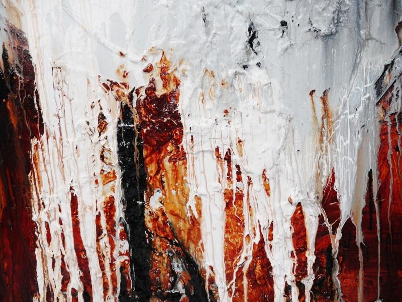 Clay Barron 120cm x 100cm Brown Abstract Painting (SOLD)