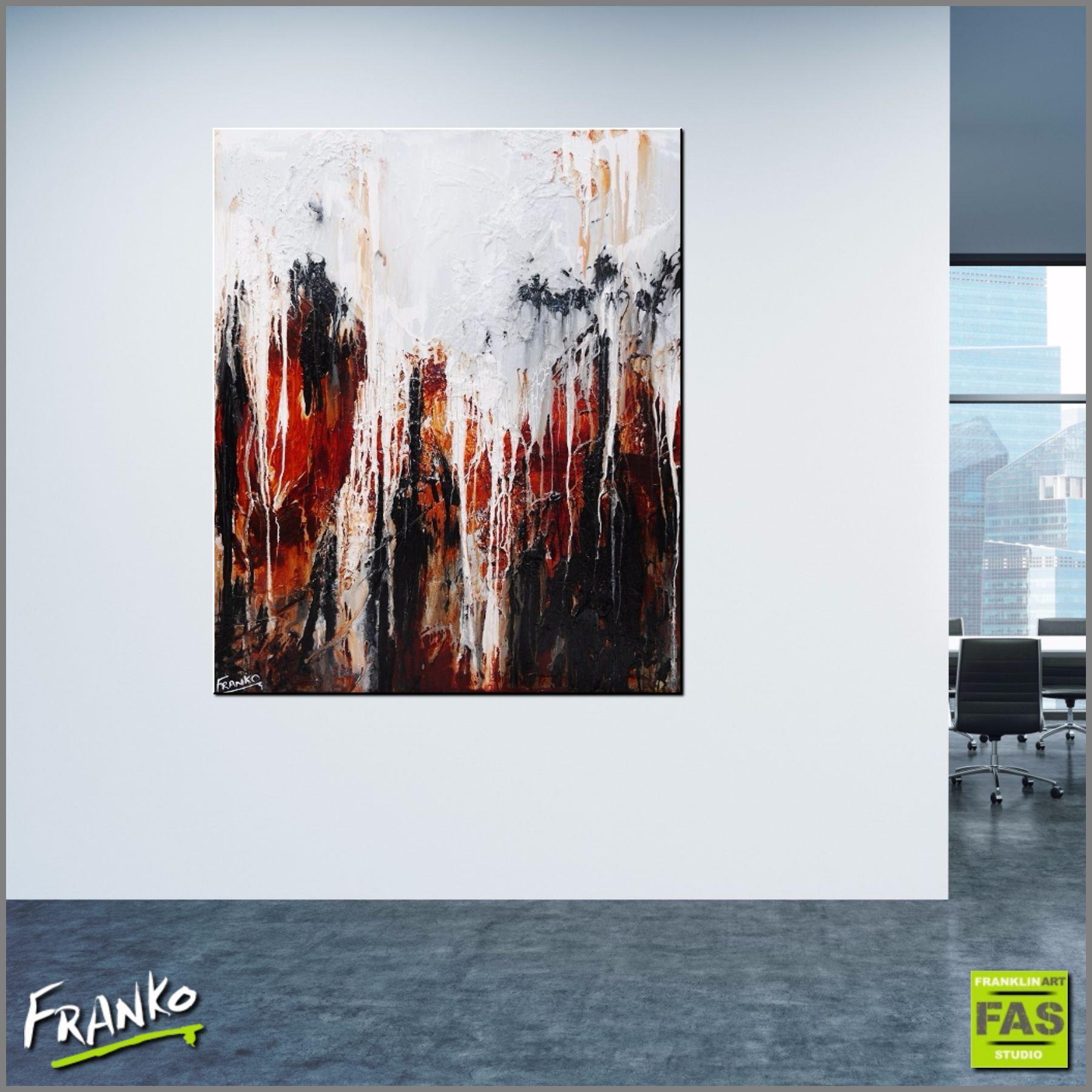 Clay Barron 120cm x 100cm Brown Abstract Painting (SOLD)-abstract-Franko-[huge]-[Australian]-[best Selling]-Franklin Art Studio