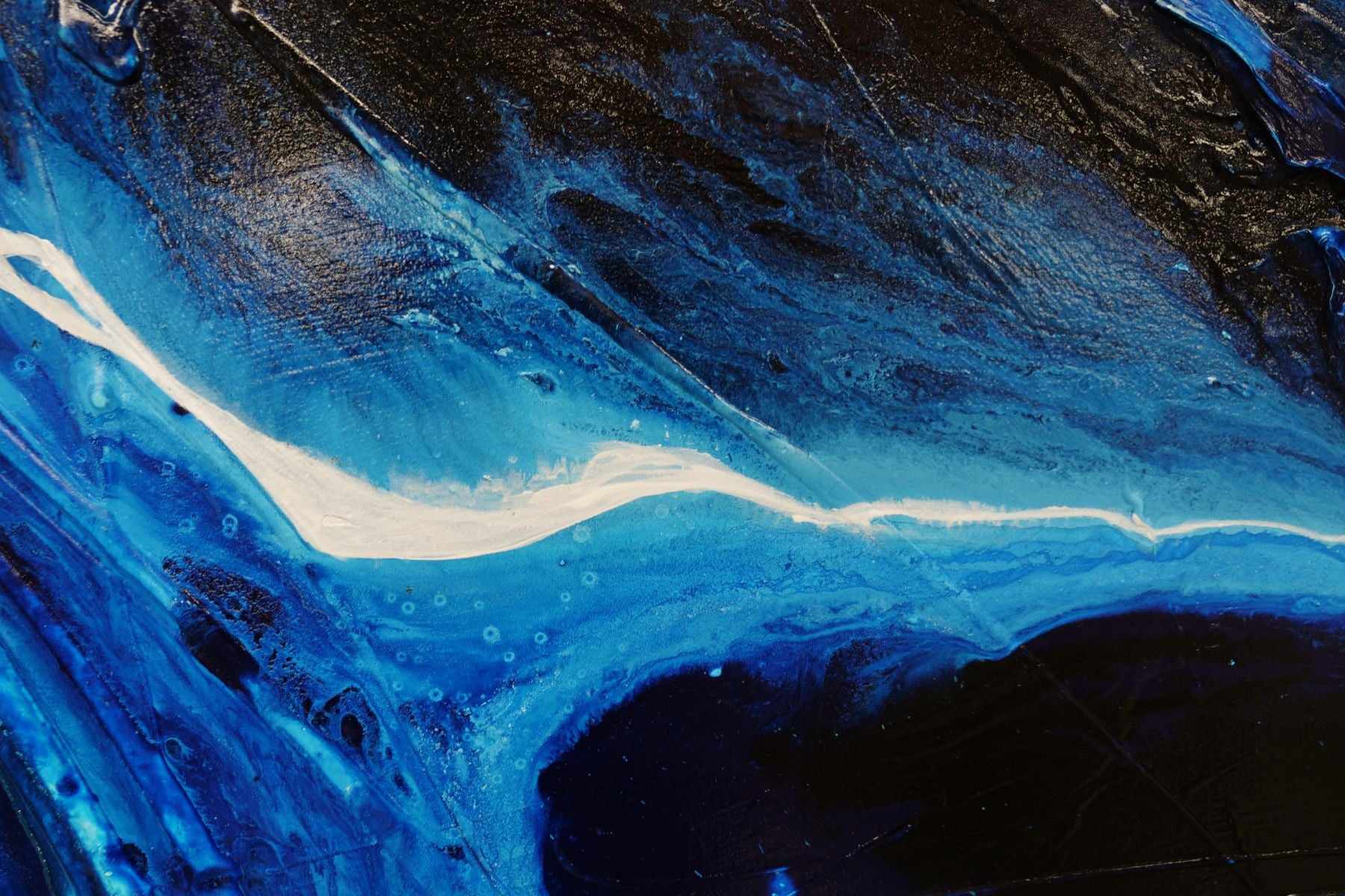Coastal Existence 270cm x 120cm Blue White Textured Abstract Painting (SOLD)-Abstract-[Franko]-[Artist]-[Australia]-[Painting]-Franklin Art Studio