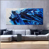 Coastal Existence 270cm x 120cm Blue White Textured Abstract Painting (SOLD)-Abstract-Franko-[Franko]-[huge_art]-[Australia]-Franklin Art Studio