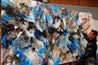Coastal Grunge 250cm x 150cm Metallic Gold Blue Textured Abstract Painting (SOLD)-Abstract-Franko-[franko_art]-[beautiful_Art]-[The_Block]-Franklin Art Studio