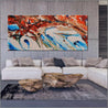 Coastal Infusion 270cm x 120cm Blue Oxide White Textured Abstract Painting-Abstract-Franko-[Franko]-[huge_art]-[Australia]-Franklin Art Studio