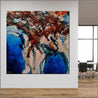 Coastal Torque 150cm x 150cm Orange White Blue Textured Abstract Painting (SOLD)-Abstract-Franko-[huge]-[Australian]-[best Selling]-Franklin Art Studio