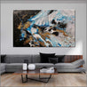 Cobalt Barracuda 250cm x 150cm Blue White Textured Abstract Painting (SOLD)-Abstract-Franko-[Franko]-[huge_art]-[Australia]-Franklin Art Studio