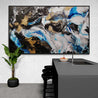 Cobalt Bliss 250cm x 150cm Black Cobalt Gold Textured Abstract Painting-Abstract-Franko-[Franko]-[huge_art]-[Australia]-Franklin Art Studio