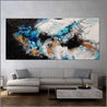 Cobalt Marble 270cm x 120cm Black Blue White Textured Abstract Painting (SOLD)-Abstract-Franko-[Franko]-[huge_art]-[Australia]-Franklin Art Studio