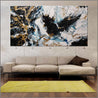 Cobalt Ransom 190cm x 100cm Black Metallic Gold Blue Textured Abstract Painting (SOLD)-Abstract-Franko-[huge]-[Australian]-[best Selling]-Franklin Art Studio