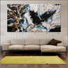 Cobalt Ransom 190cm x 100cm Black Metallic Gold Blue Textured Abstract Painting (SOLD)-Abstract-Franko-[Franko]-[huge_art]-[Australia]-Franklin Art Studio