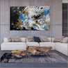 Cobalt Sunrise 250cm x 150cm Blue Black Textured Abstract Painting (SOLD)-Abstract-Franko-[huge]-[Australian]-[best Selling]-Franklin Art Studio