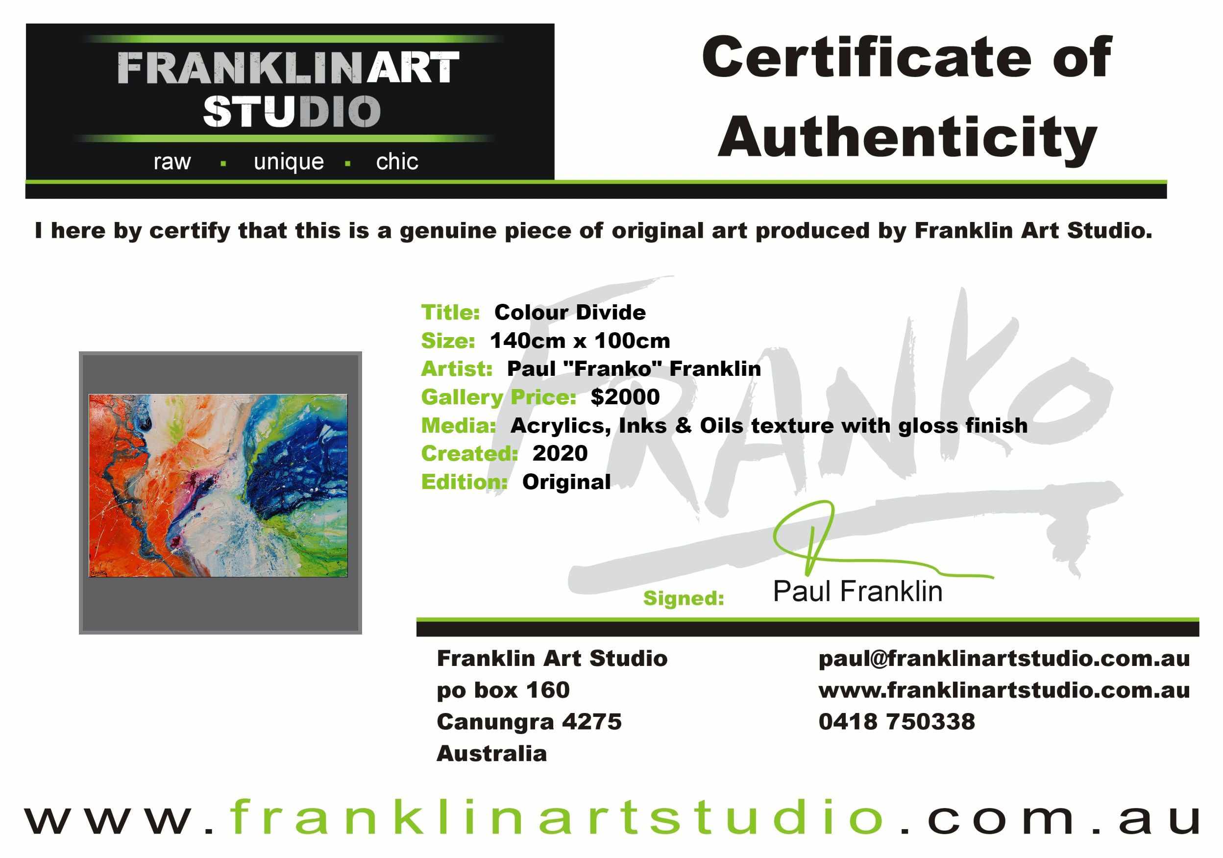 Colour Divide 140cm x 100cm Orange Lime Magenta White Textured Abstract Painting (SOLD)-Abstract-[Franko Artist]-[Cheryl]-[Wendy]-[Gabriela]-Franklin Art Studio