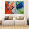 Colour Divide 140cm x 100cm Orange Lime Magenta White Textured Abstract Painting (SOLD)-Abstract-Franko-[Franko]-[huge_art]-[Australia]-Franklin Art Studio