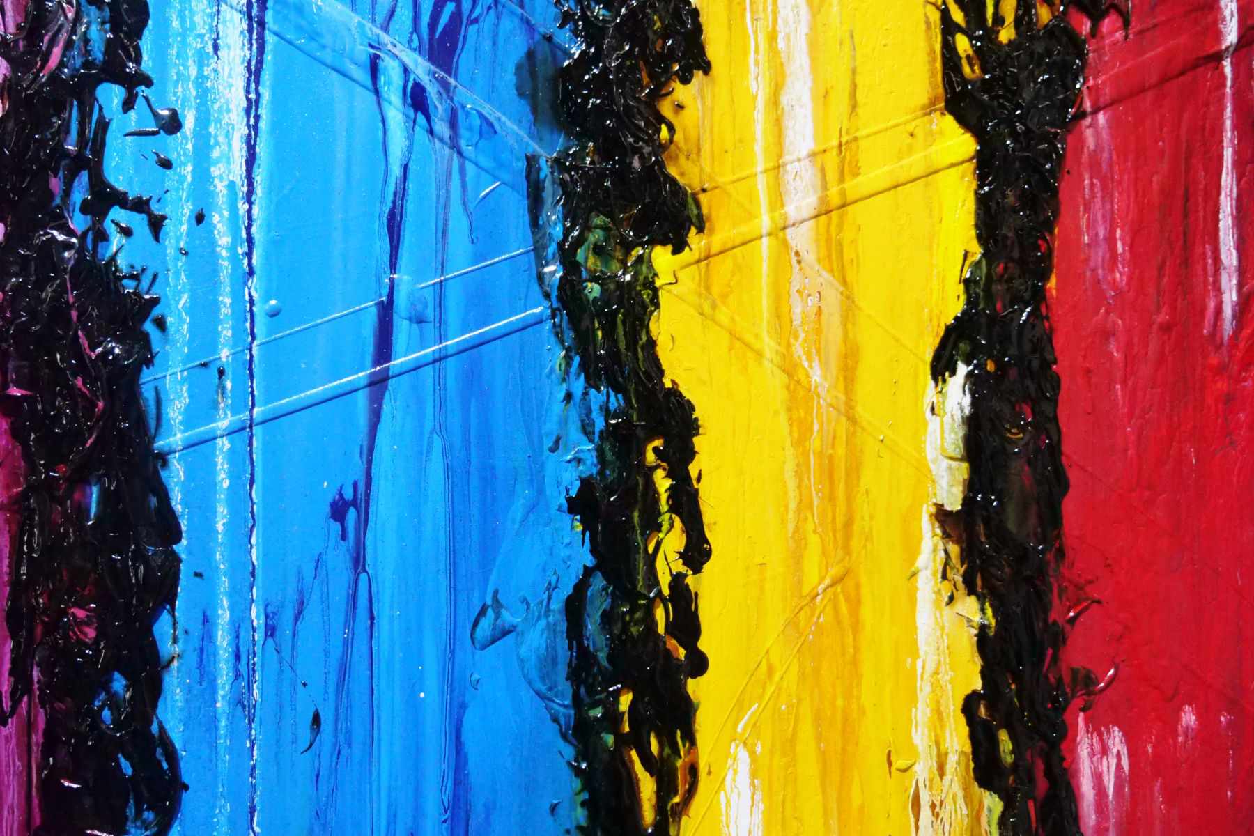 Colour Form 240cm x 100cm Colourful Textured Abstract Painting (SOLD)
