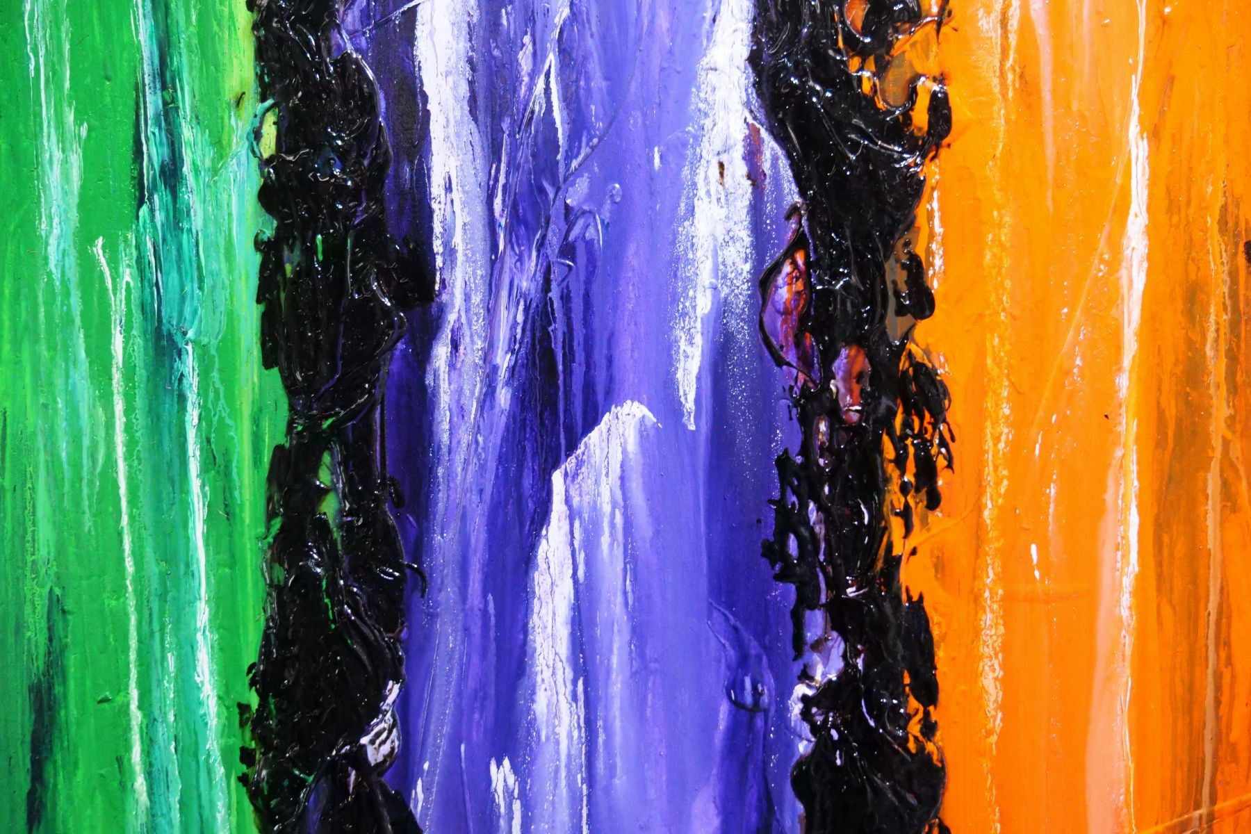 Colour Form 240cm x 100cm Colourful Textured Abstract Painting (SOLD)-Abstract-[Franko]-[Artist]-[Australia]-[Painting]-Franklin Art Studio