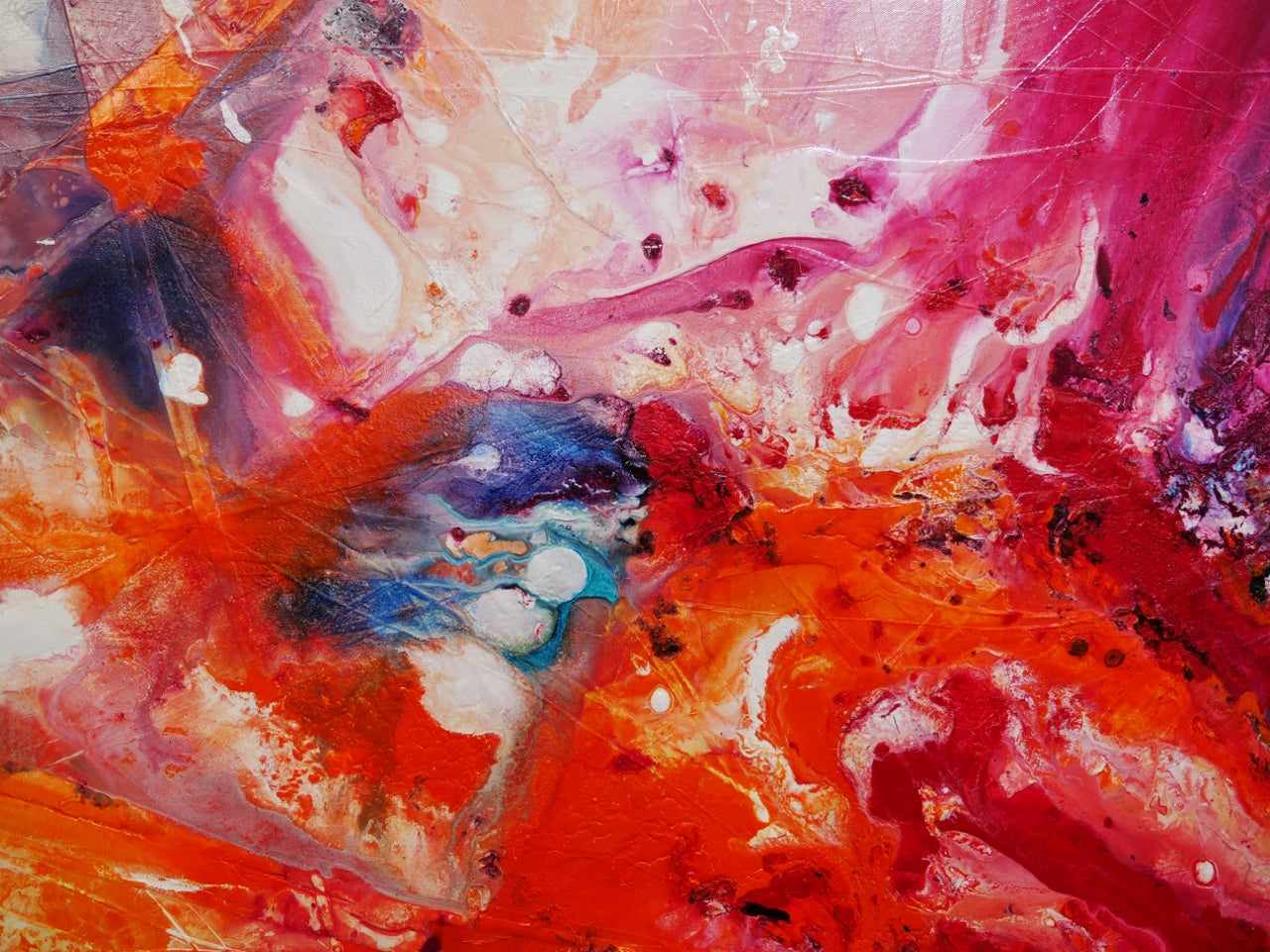 Colour Potion 240cm x 100cm Colourful Textured Abstract Painting (SOLD)