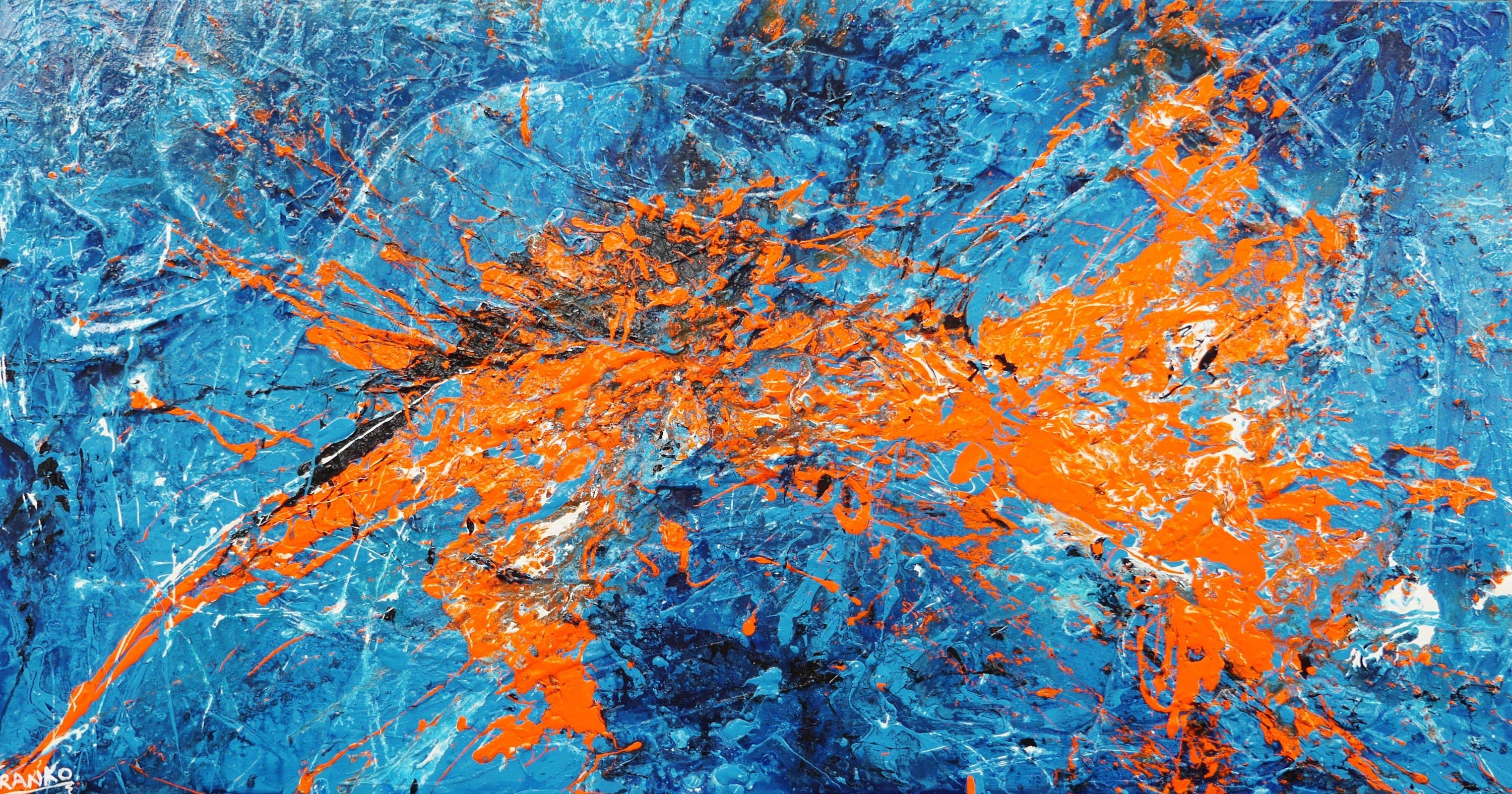 Colour Rush 190cm x 100cm Colourful Abstract Painting (SOLD)-Abstract-Franko-[Franko]-[Australia_Art]-[Art_Lovers_Australia]-Franklin Art Studio