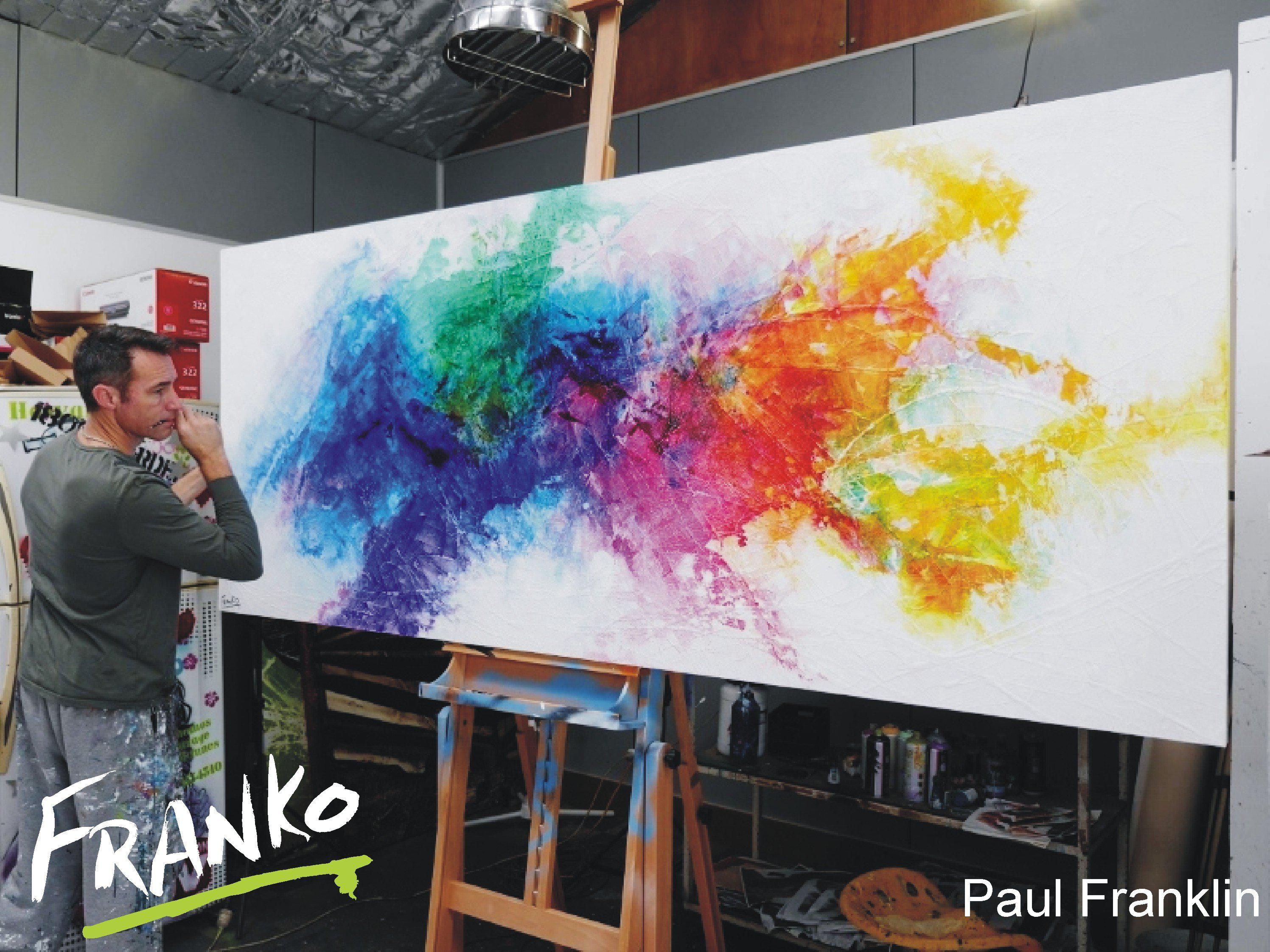 Colour Splash 240cm x 100cm Colourful Abstract Painting (SOLD)-abstract-[Franko Artist]-[Gold Coast]-[Brisbane]-[Huge]-Franklin Art Studio