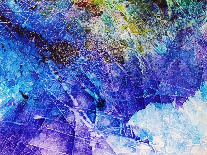 Colour Splash 240cm x 100cm Colourful Abstract Painting (SOLD)