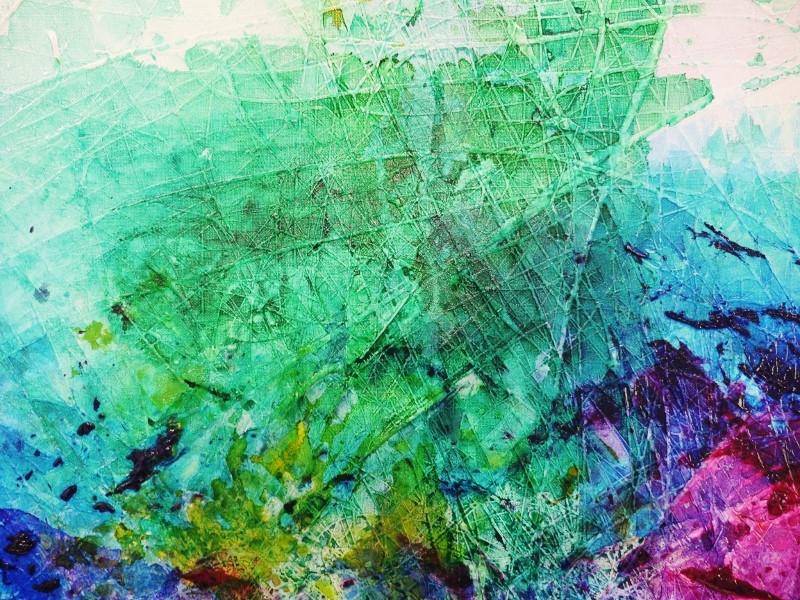 Colour Splash 240cm x 100cm Colourful Abstract Painting (SOLD)