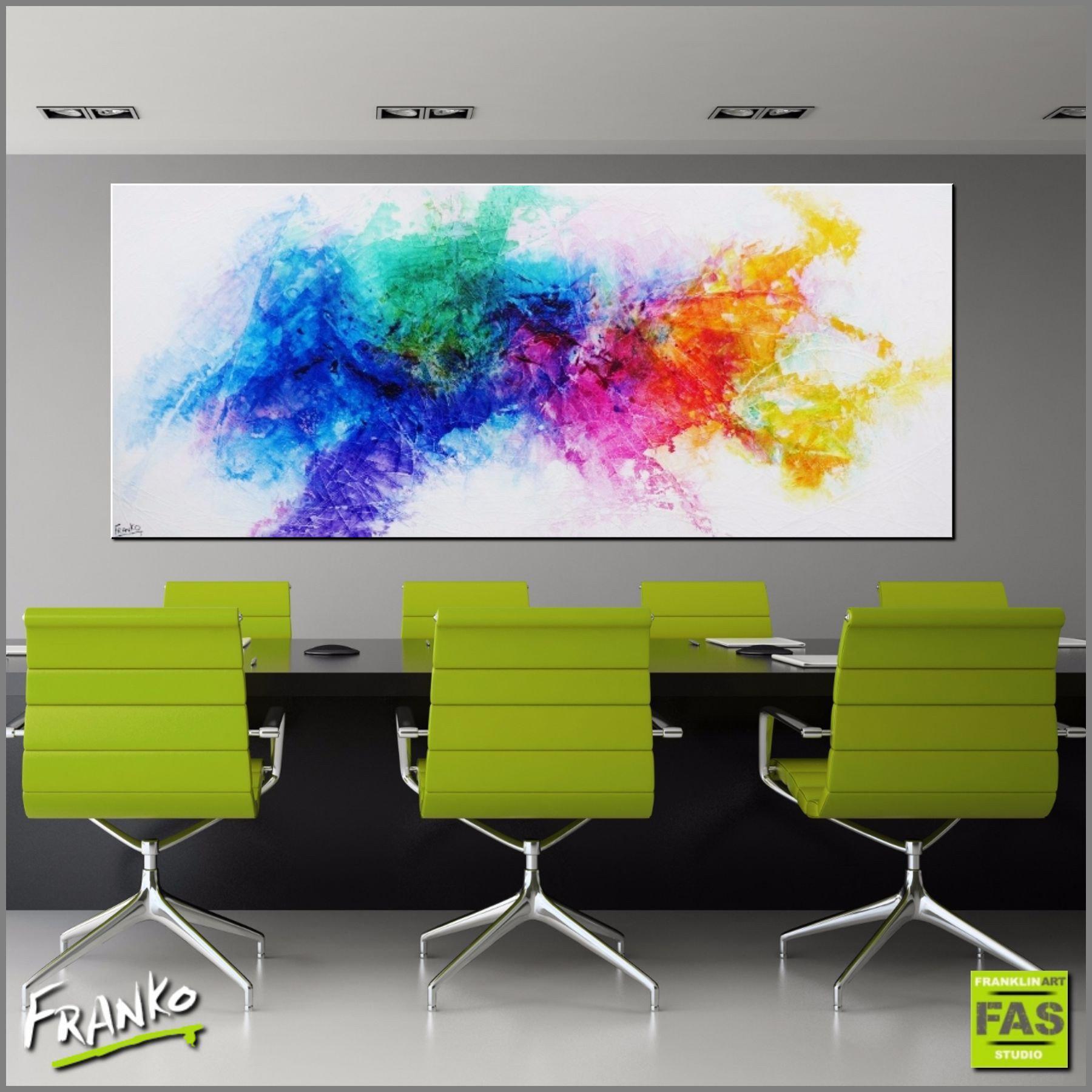 Colour Splash 240cm x 100cm Colourful Abstract Painting (SOLD)-abstract-Franko-[huge]-[Australian]-[best Selling]-Franklin Art Studio