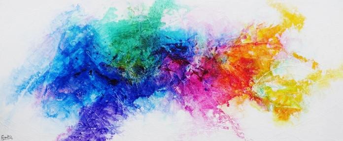 Colour Splash 240cm x 100cm Colourful Abstract Painting (SOLD)-abstract-[Franko ]-[Gallery]-[popular]-[Australia]-Franklin Art Studio