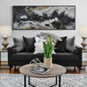 Distant Blaq 160cm x 60cm Black Rust Textured Abstract Painting (SOLD)-Abstract-Franko-[huge]-[Australian]-[best Selling]-Franklin Art Studio
