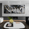 Gold Riches 240cm x 100cm Black Metallic Gold White Textured Abstract Painting (SOLD)-Abstract-[Franko Artist]-[Cheryl]-[Wendy]-[Gabriela]-Franklin Art Studio