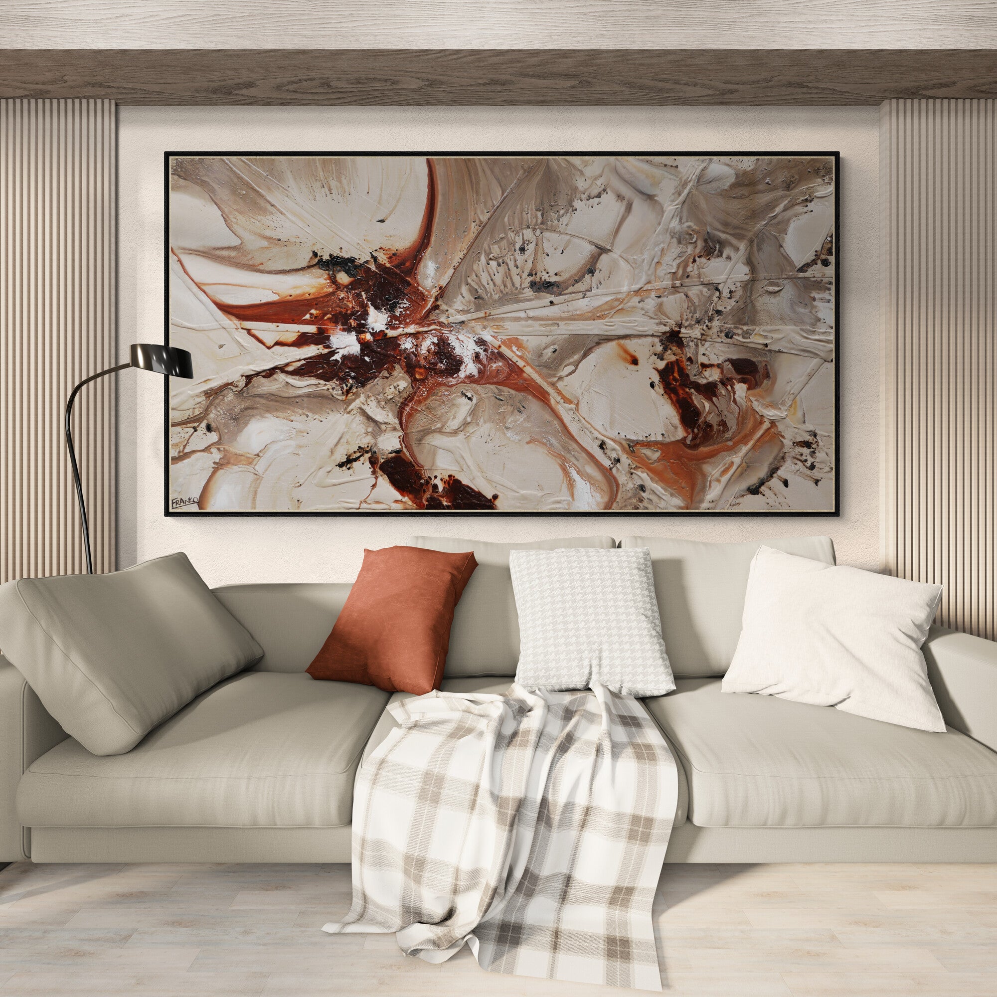 The Almond Principle 190cm x 100cm Malt Rusts Browns Textured Abstract Painting (SOLD)-Abstract-Franko-[huge]-[Australian]-[best Selling]-Franklin Art Studio