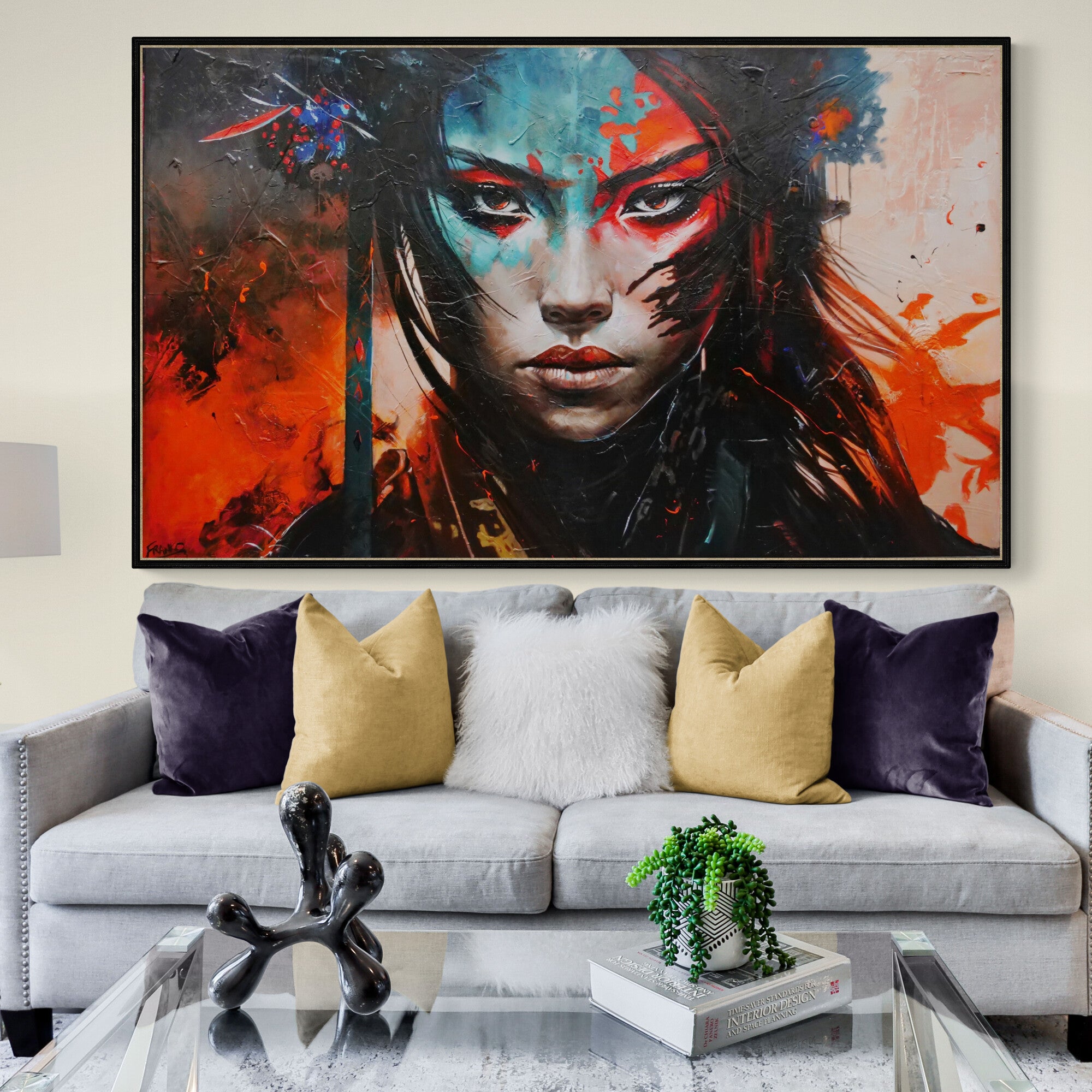 Otrera 200cm x 120cm Brave and Beautiful Abstract Framed Textured Painting (SOLD)