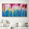 Corrugated Teal 190cm x 100cm Teal Abstract Painting-abstract-[Franko]-[Australian]-[Popular]-[Best Selling]-Franklin Art Studio